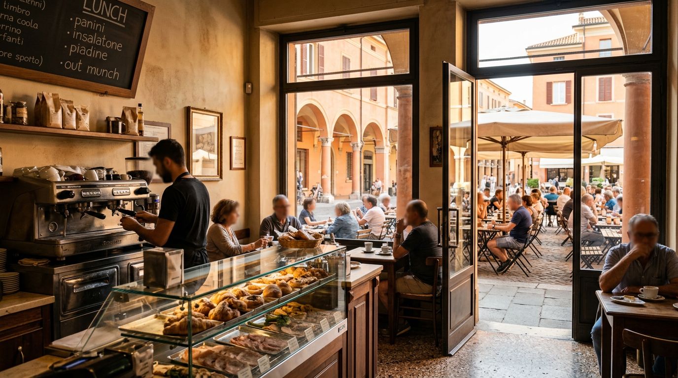 Caffetteria Tavola Fredda con 60 Posti Esterni a Correggio