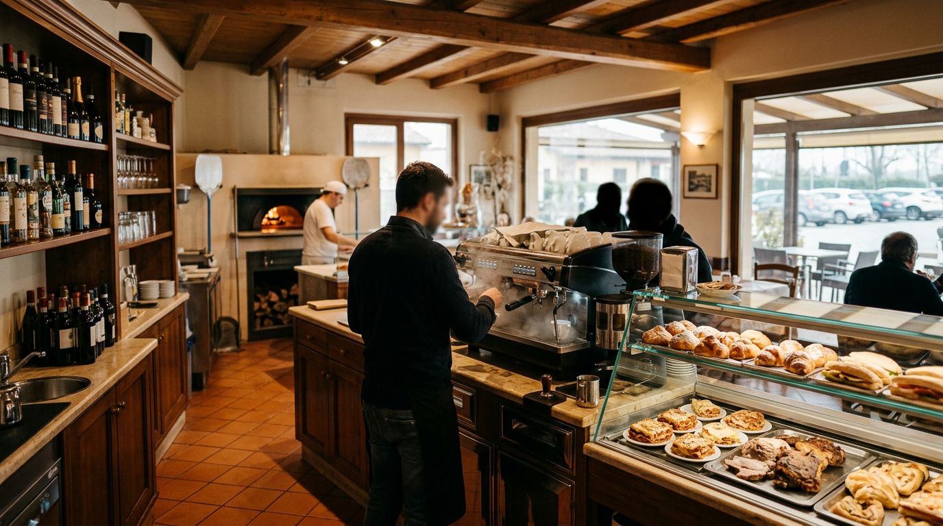 Bar Ristorante Pizzeria Gastronomia in Oltrepò Pavese con Ampio Parcheggio
