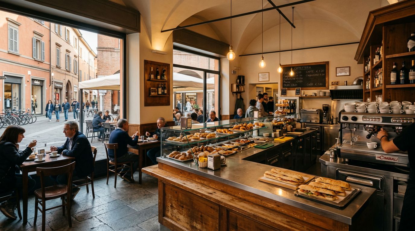 Caffetteria Tavola Fredda con Gastronomia in Zona di Forte Passaggio a Piacenza