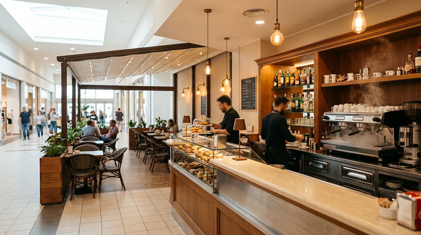 Bar in centro commerciale tra Padova e Treviso con plateatico estivo