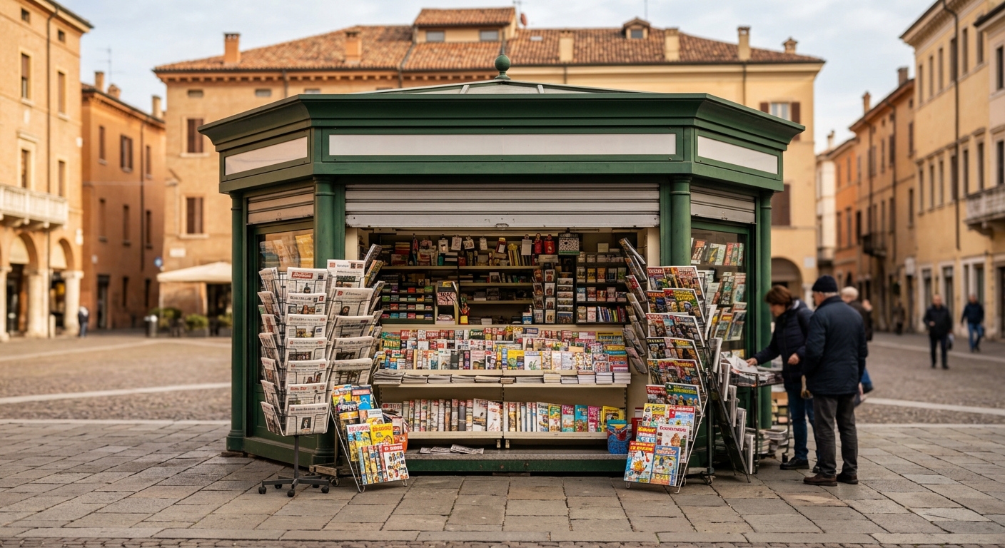 Edicola Storica con Chiosco di 40mq in Vendita a Mantova