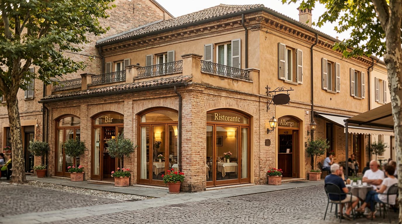 Storico Albergo Ristorante Bar in Vendita a Busseto, Parma