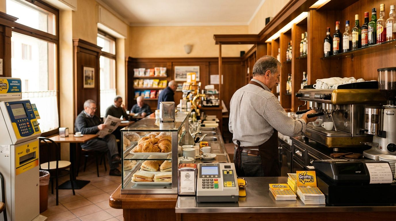 Bar Tavola Fredda con Patentino Tabacchi, Sisal e Gratta e Vinci a Piacenza