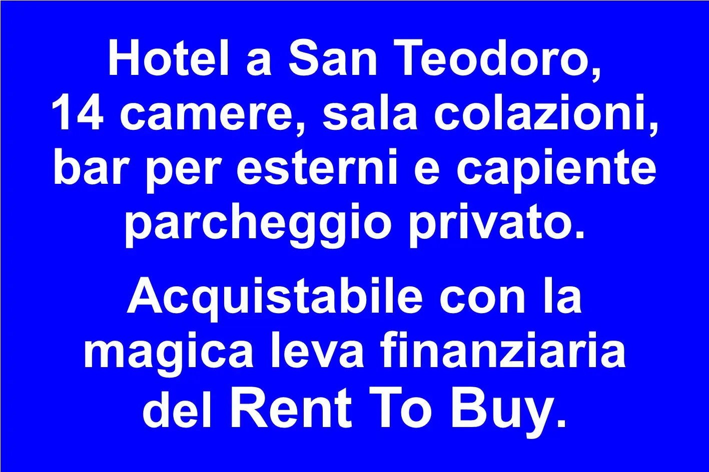 Hotel 14 Camere con Lounge Bar e Parcheggio Privato a San Teodoro