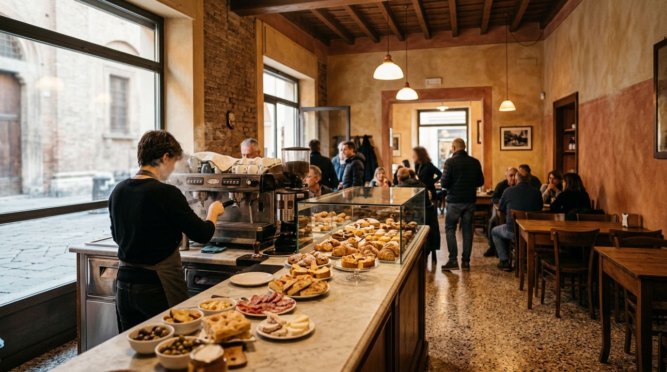 Caffetteria con cucina e aperitivi in zona ZTL a Piacenza