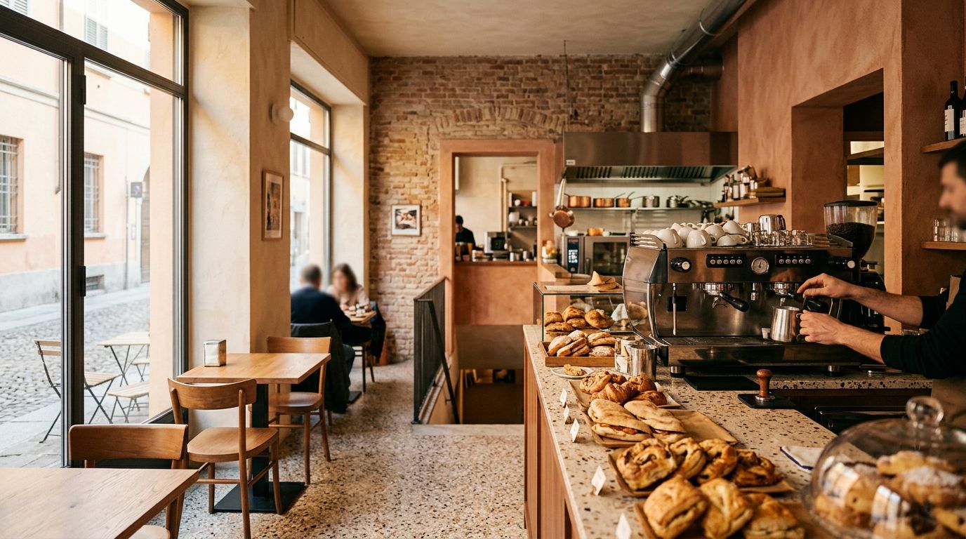 Caffetteria con Cucina in Posizione Centrale a Reggio Emilia