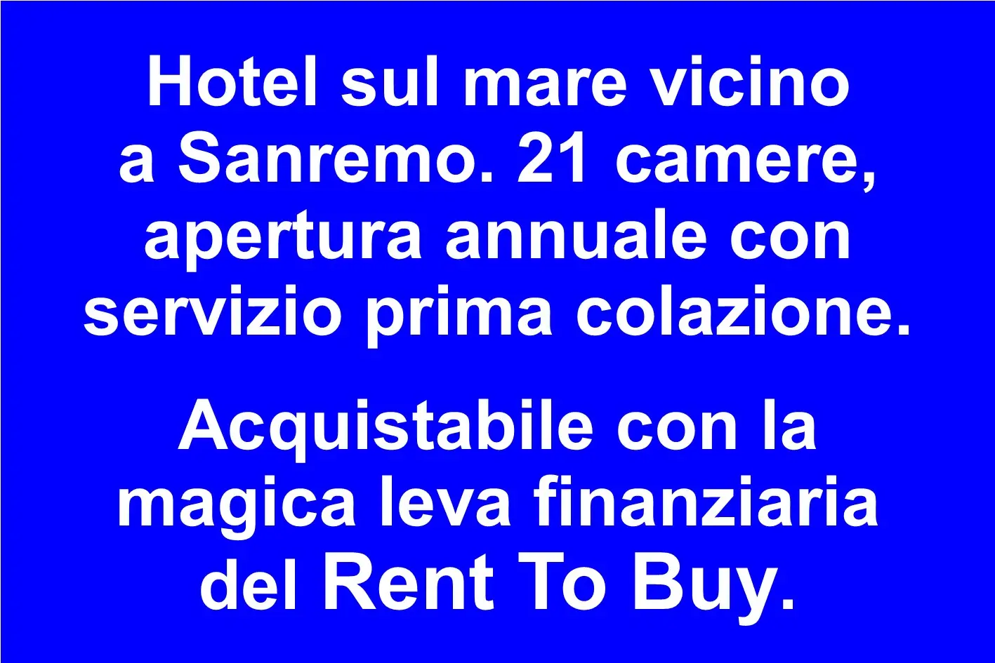 Hotel in Liguria con 21 camere e alta redditività dimostrabile