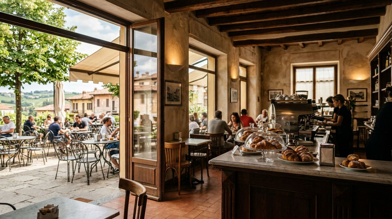 Caffetteria/Tavola Calda con 100+ Posti Interni e 80 Esterni in Oltrepò Pavese