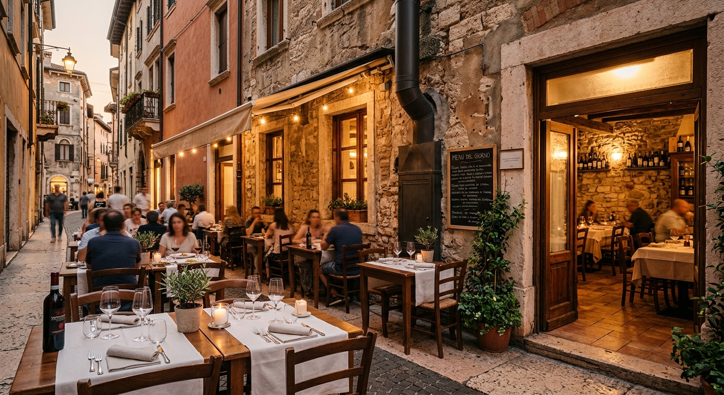 Ristorante con Canna Fumaria e Plateatico Vicinanze Centro Storico Verona