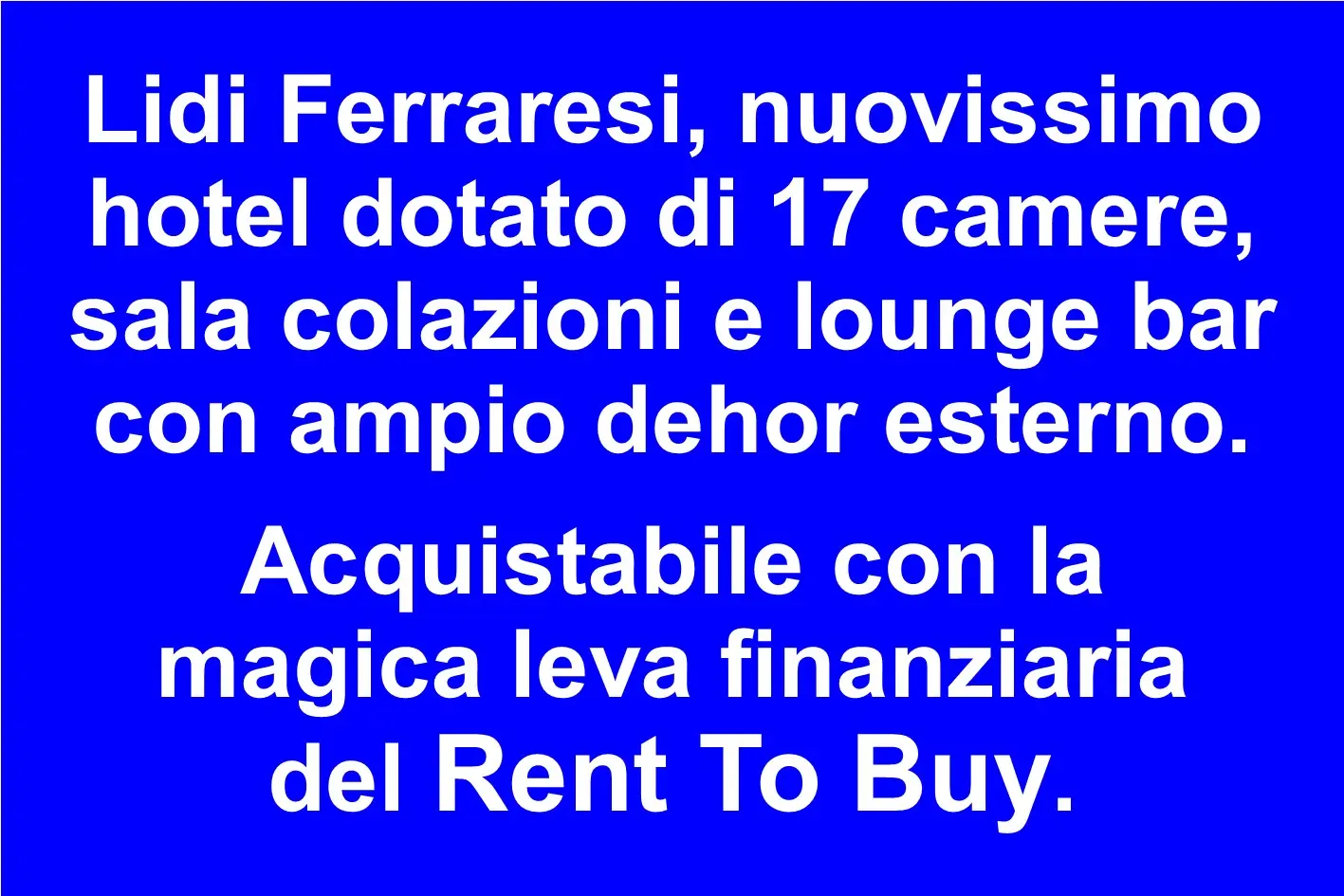 Hotel Domotizzato con Lounge Bar a Comacchio