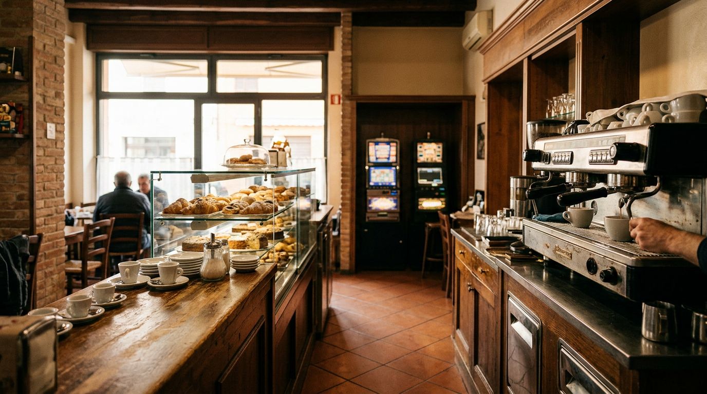 Caffetteria Tavola Fredda con Cucina e Slot in Comune Vicino Parma