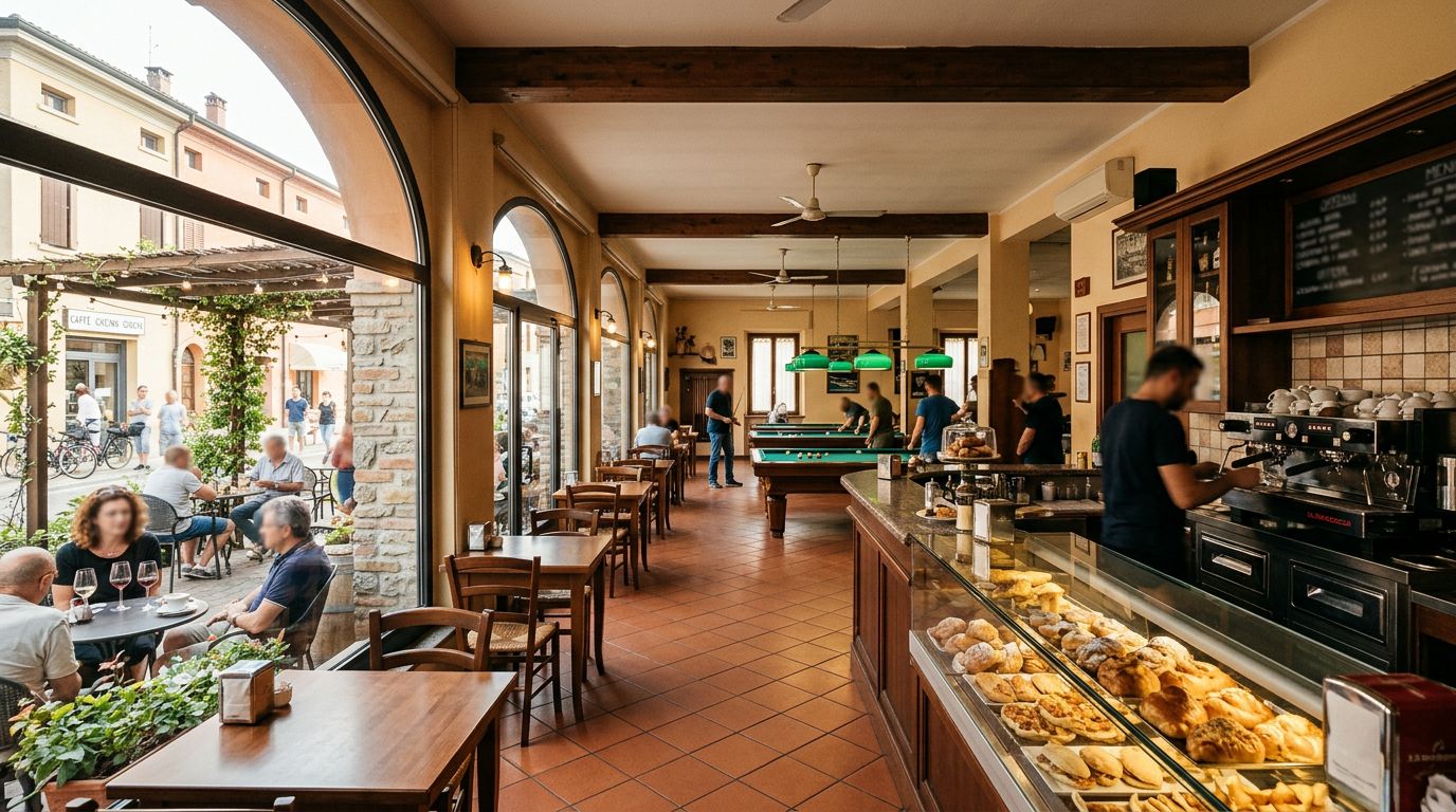 Caffetteria con Cucina e Area Giochi a Rio Saliceto
