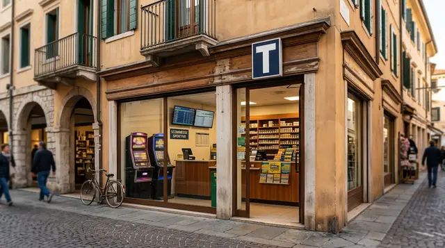 Storica tabaccheria a Treviso con slot e scommesse sportive
