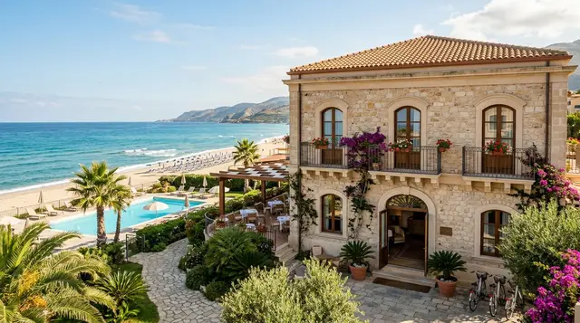 hotel 3 stelle con vista panoramica e spiaggia privata in Sicilia