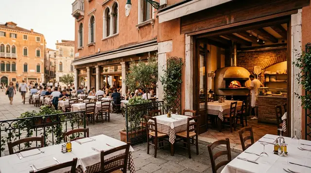 Pizzeria ben avviata con ampio plateatico in posizione centrale a Venezia