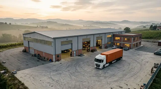 Capannone industriale di 1160 mq con ampia area di manovra in Piemonte